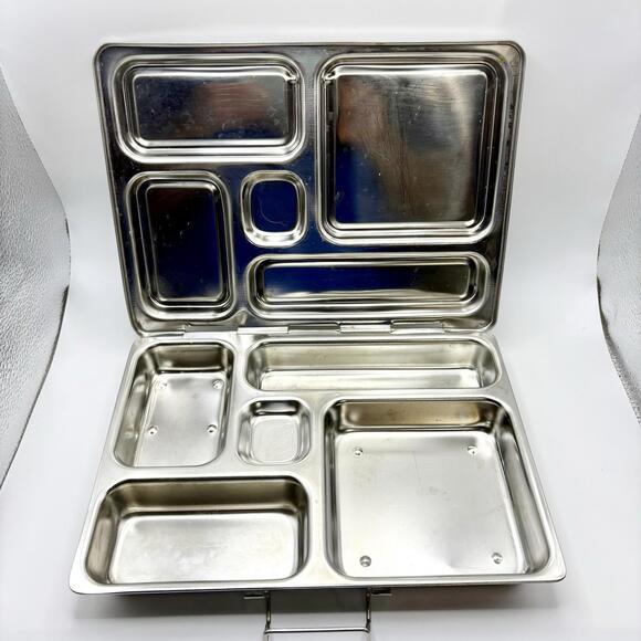 PlanetBox Rover Stainless Steel Metal 5 Compartment Bento Lunch Box 7.5 X 10” - Picture 3 of 5
